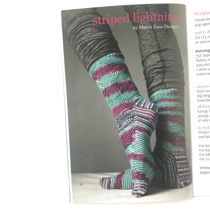 Knitcrate Sock Yarn Subscription Review February 2019 - Sock Pattern Pages Photo Front