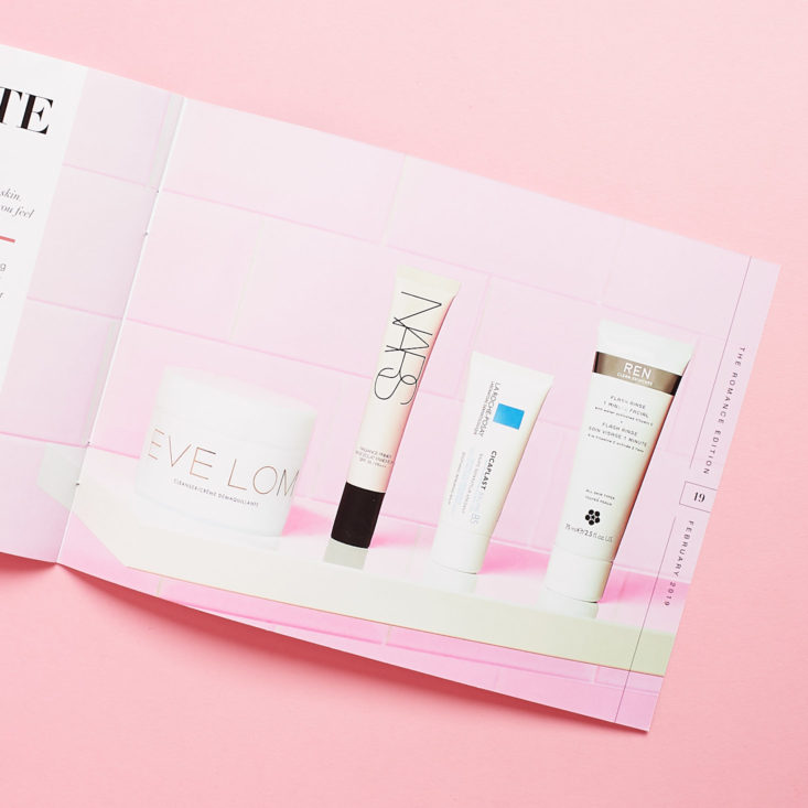 Look Fantastic February 2019 booklet skincare