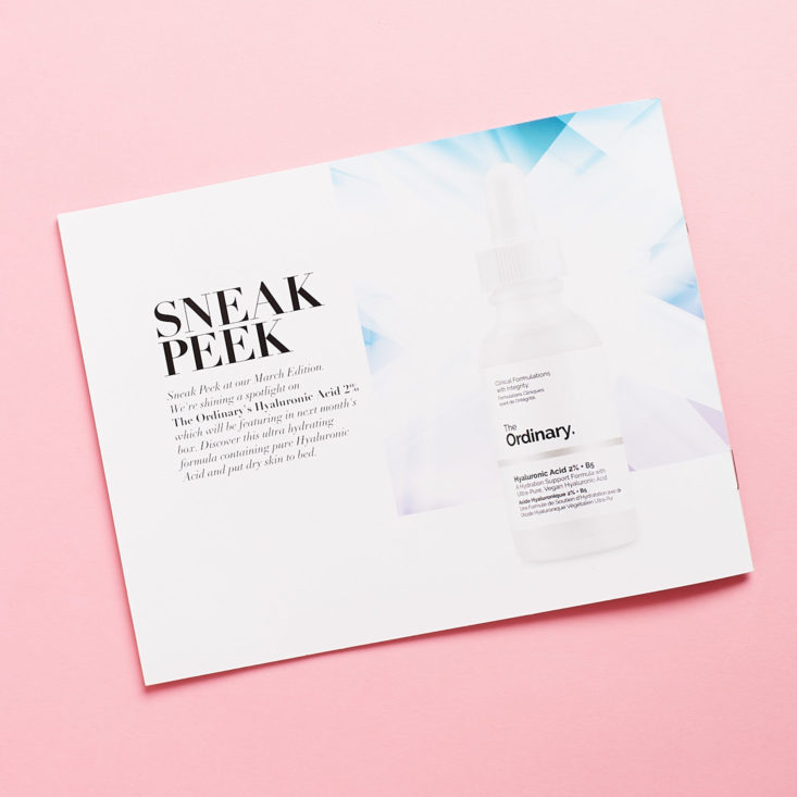 Look Fantastic February 2019 booklet march sneak peek