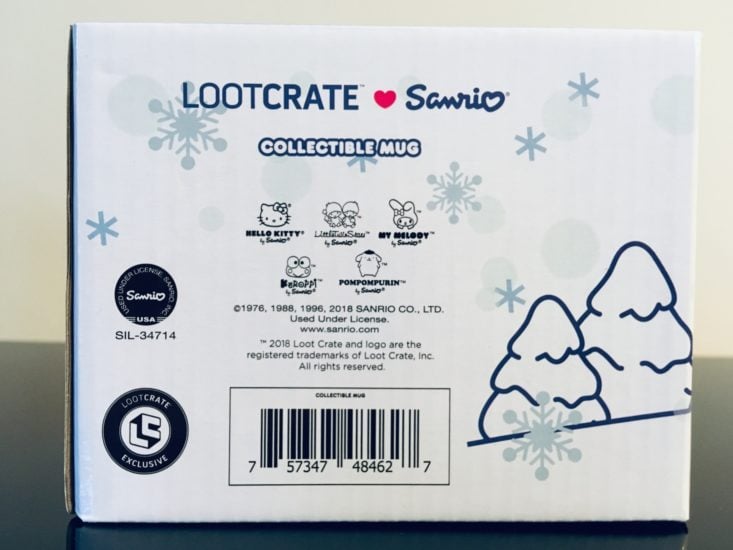 Loot Crate Sanrio Winter 2018 - Mug Boxback