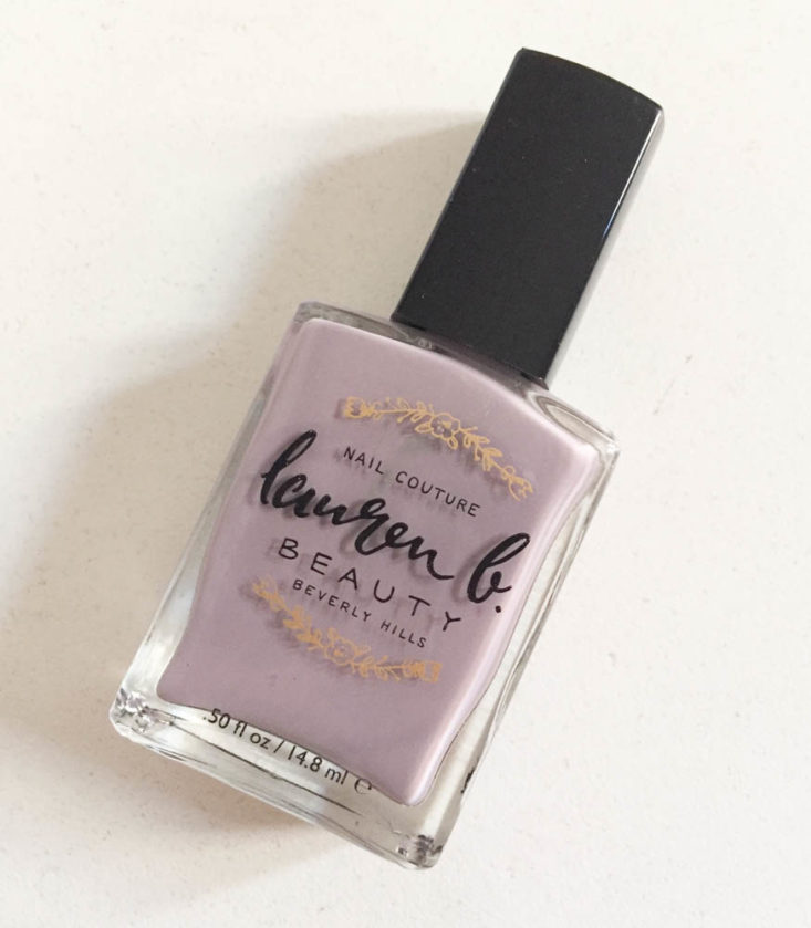 My Fashion Crate January 2019 - Lauren B. Beauty Nail Polish In Vintage On Vine Top View