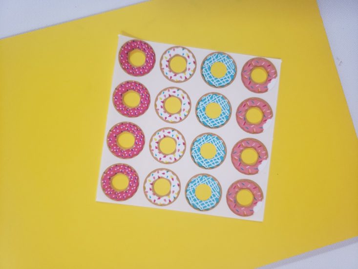 PENNIE POST SUBSCRIPTION Box – February 2019- Donut Stickers On Envelope Top