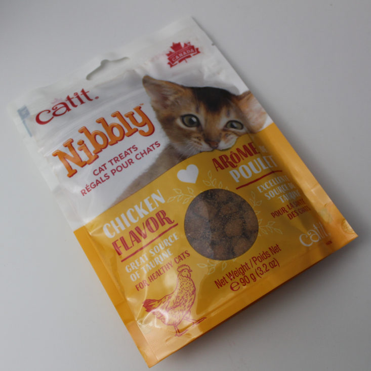 Pet Treater Cat Pack Review February 2019 - Catit Nibbly Cat Treats, Chicken Flavor Packet Top