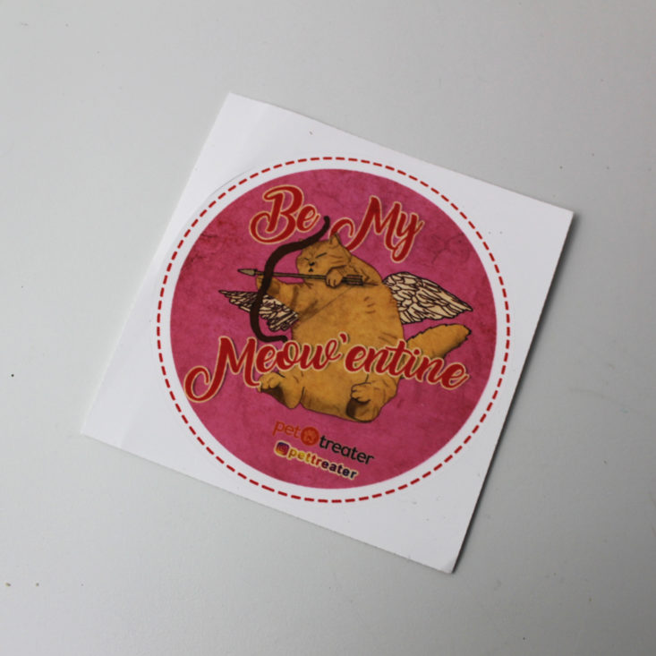 Pet Treater Cat Pack Review February 2019 - Sticker Top