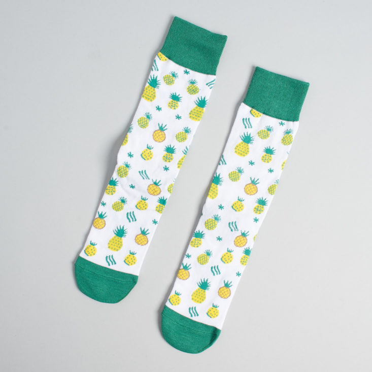 Say It With A Sock Mens January 2019 calf-high pineapple socks