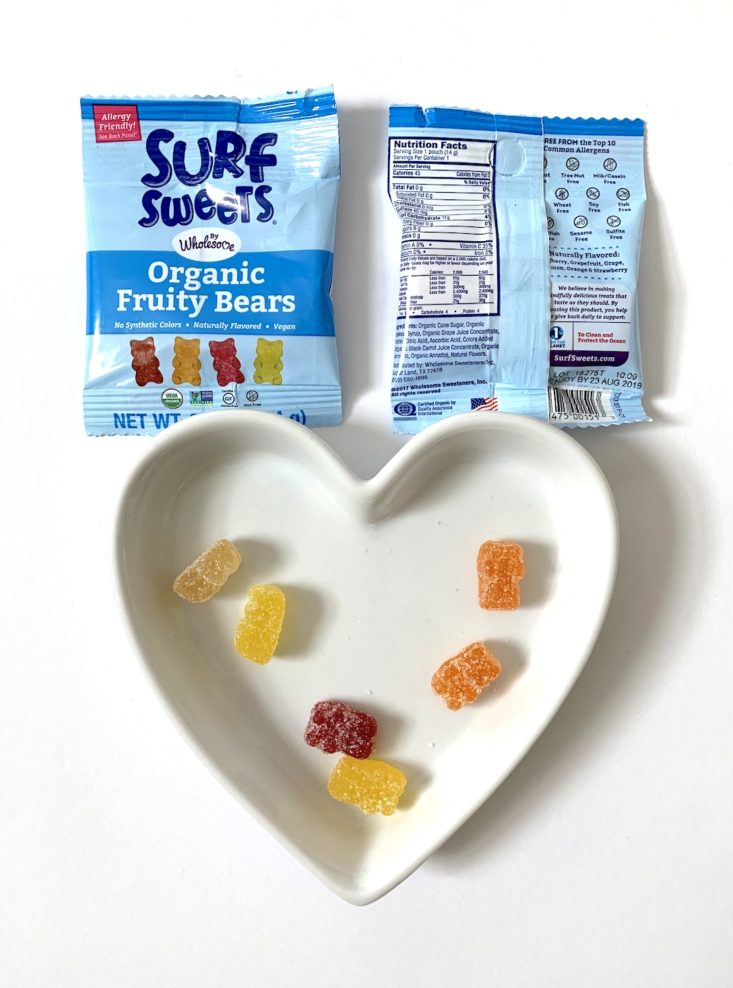 SnackSack Gluten Free Box Review February 2019 - Surf Sweets Fruity Snack Goodnes Top