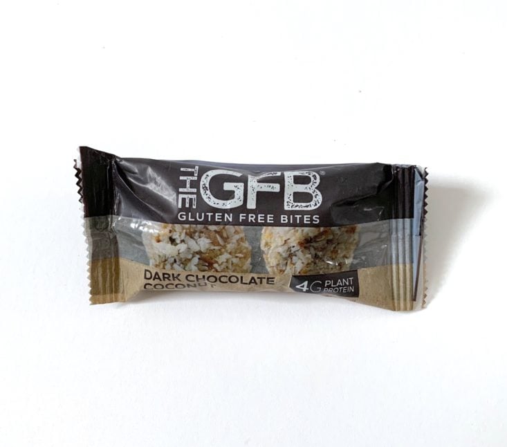 SnackSack Gluten Free Box Review February 2019 - The Gluten Free Bar Twin Bites Package Top