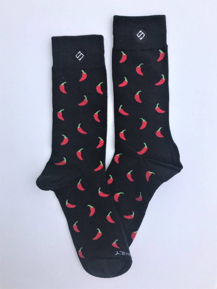 Sock Fancy Mens Crew February 2019 - Black Chili Pepper Mens Socks 2