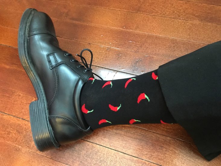 Sock Fancy Mens Crew February 2019 - Black Chili Pepper Mens Socks 4