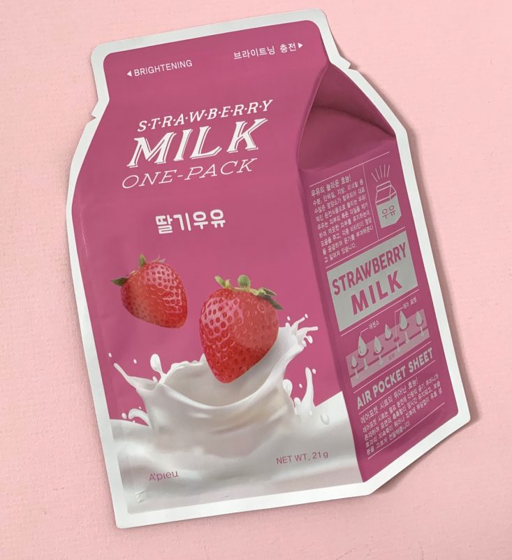 Sweet Sparkle January 2019 - A’PIEU Milk Sheet Mask in Strawberry 1