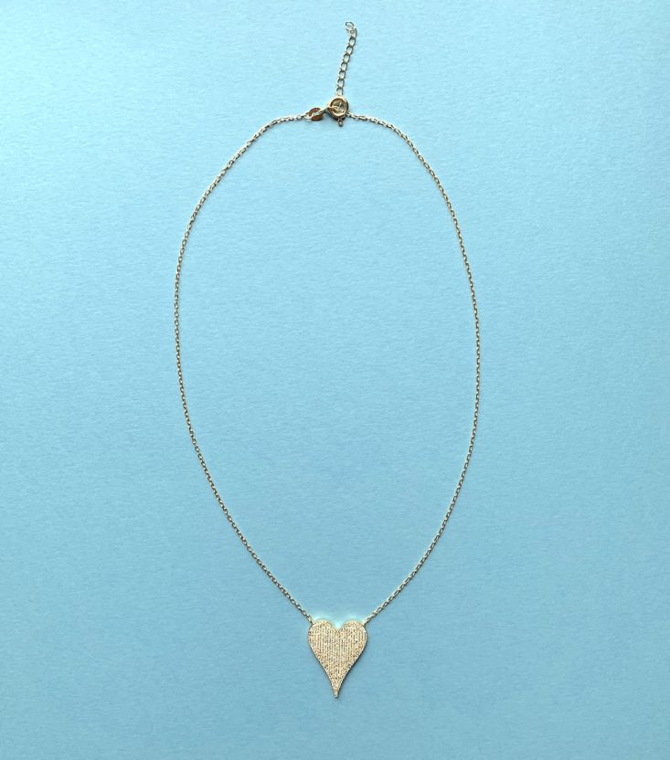 XIO Jewelry Subscription Review - February 2019 - Heart Stopper Pave Necklace Top
