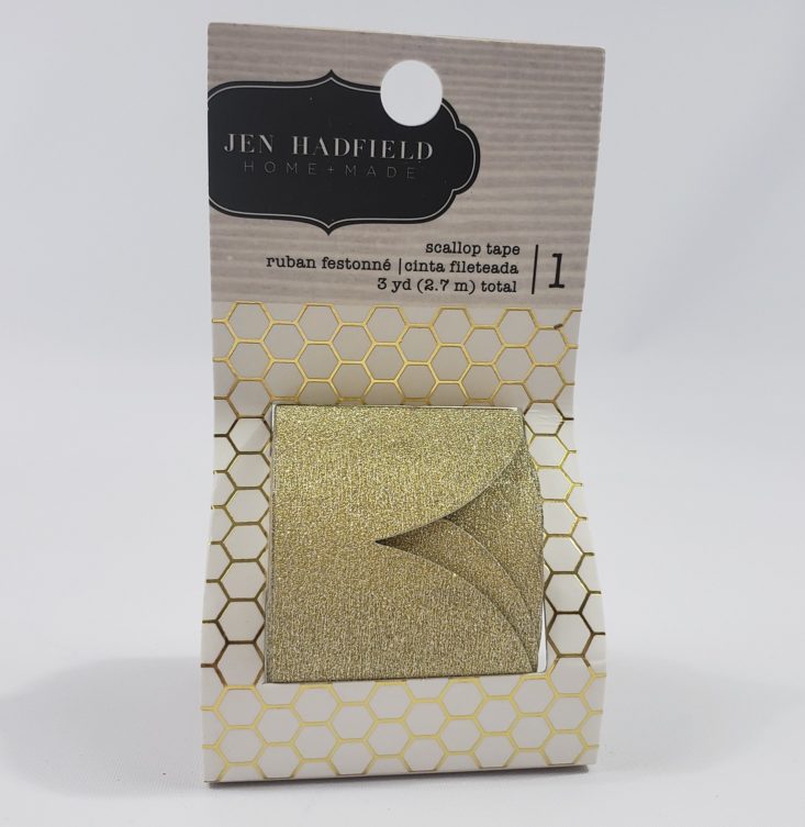 BUSY BEE STATIONERY Subscription Box Review March 2018 - Jen Hadfield Glitter Scallop Tape Package Inside Top