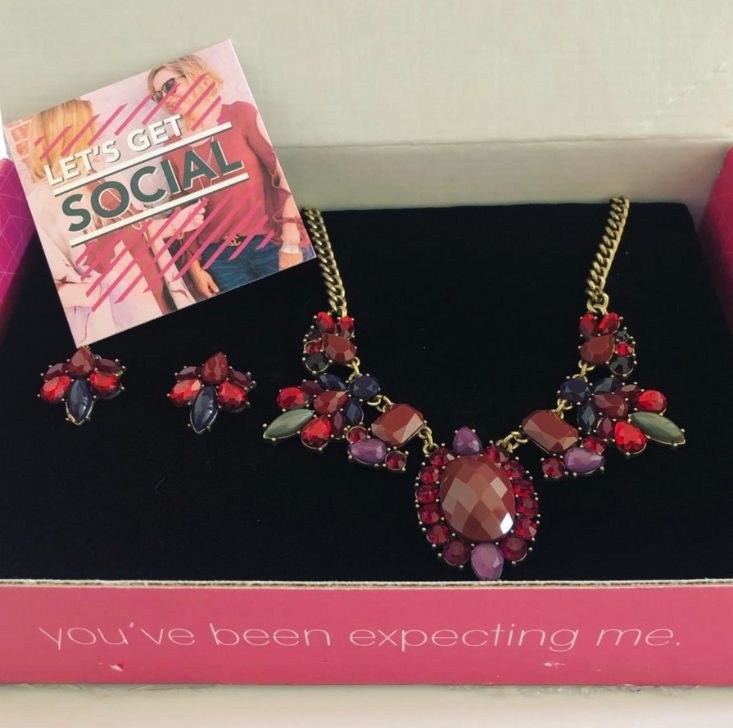 Bezel Box Mini Subscription March 2019 - Full Jewelry Set with Youve Been Expecting Me Box Top