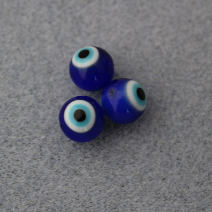 Blueberry Cove Beads March 2019 - Glass Evil Eye Beads Front