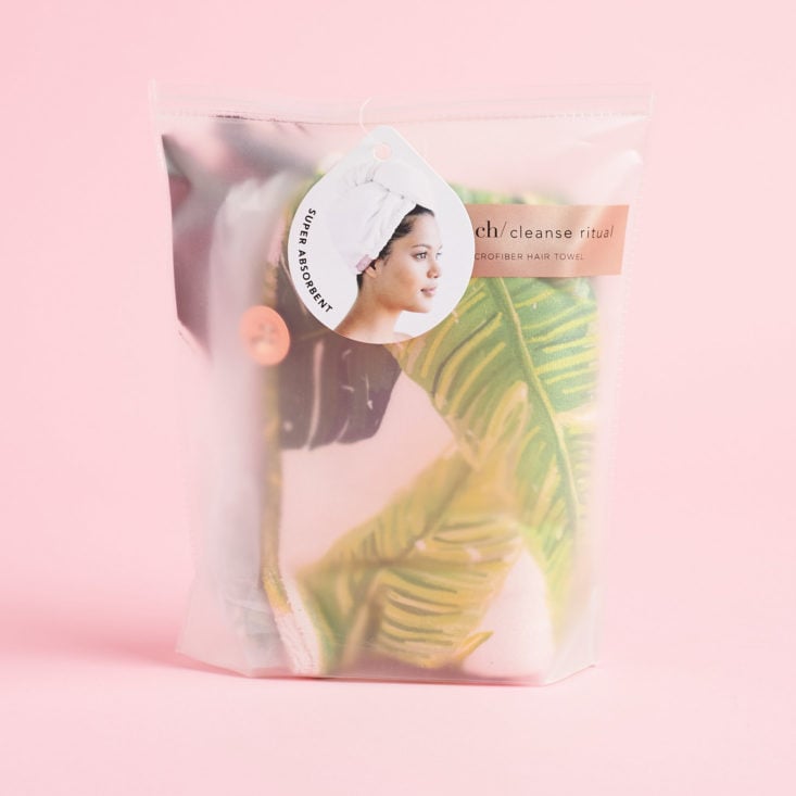 Bombay and Cedar February 2019 hair towel in package