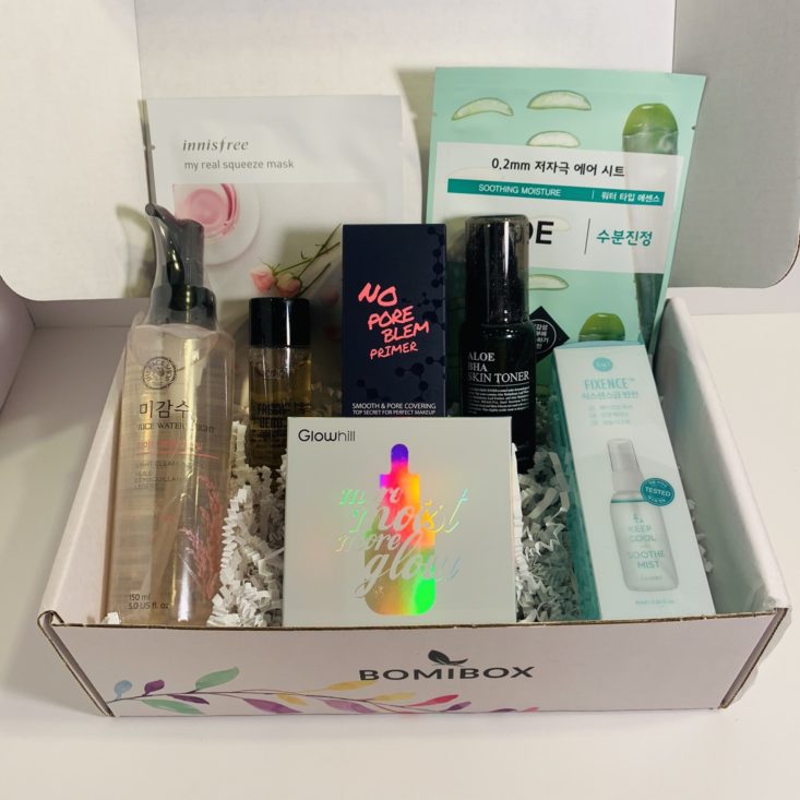 BomiBox Review February 2019 - All Items Unboxed Top