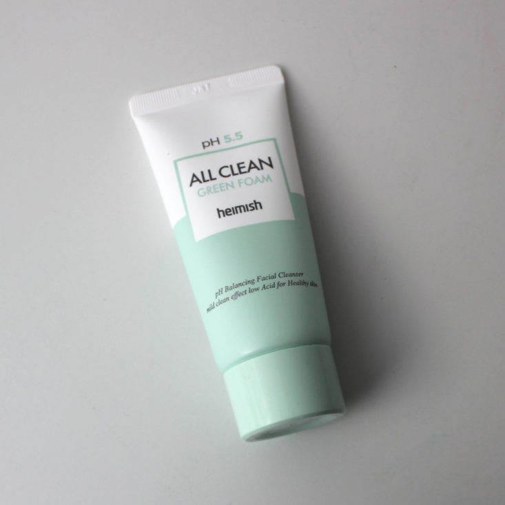 Bomibag February 2019 Review - Heimish All Clean Green Foam Facial Cleanser Top
