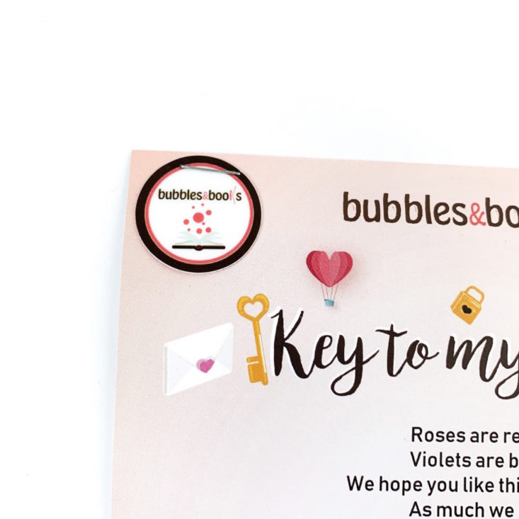 Bubbles & Books February 2019 - Sticker Front