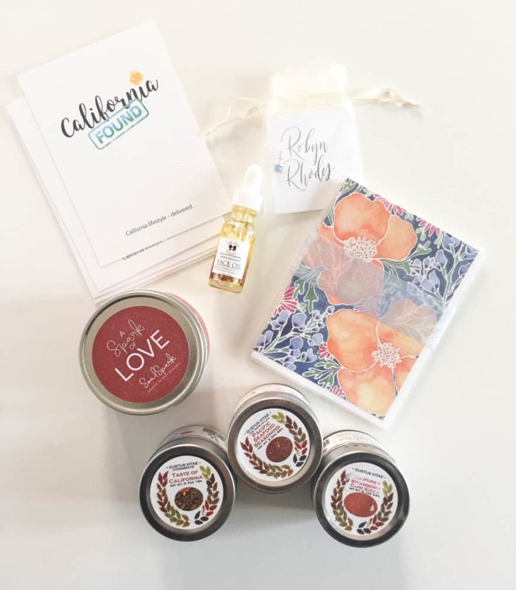 California Found Box Review February 2019 - All Contents Top