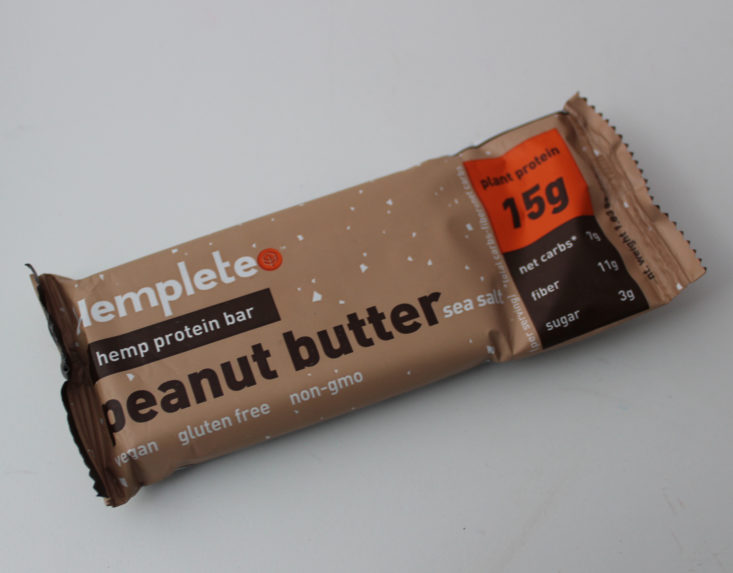 Clean Fit Box March 2019 - Hemplete Hemp Protein Bar In Peanut Butter Sea Salt Package Front