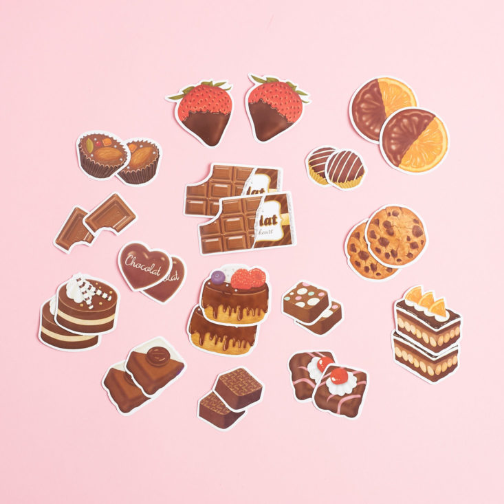 Doki Doki February 2019 chocolate dessert stickers
