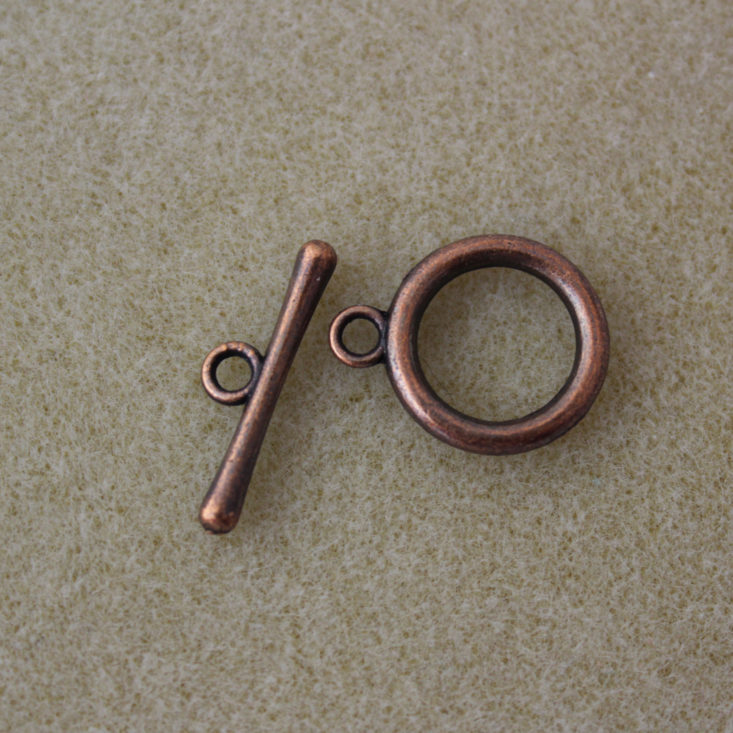 Dollar Bead Box March 2019 - 16mm Pewter Toggle, Antique Copper (1) Open Top