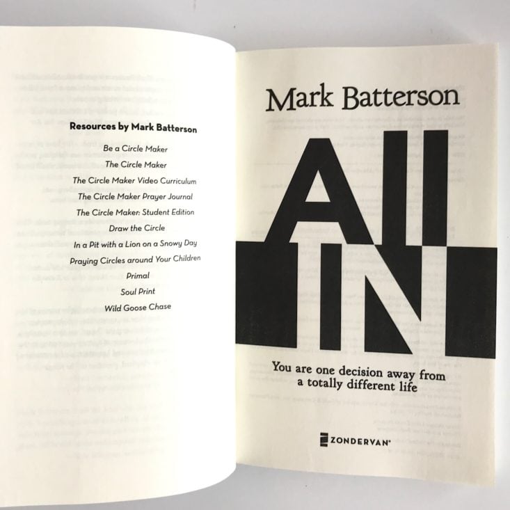 Faithbox March 2019 - All in by Mark Batterson Cover Page Front