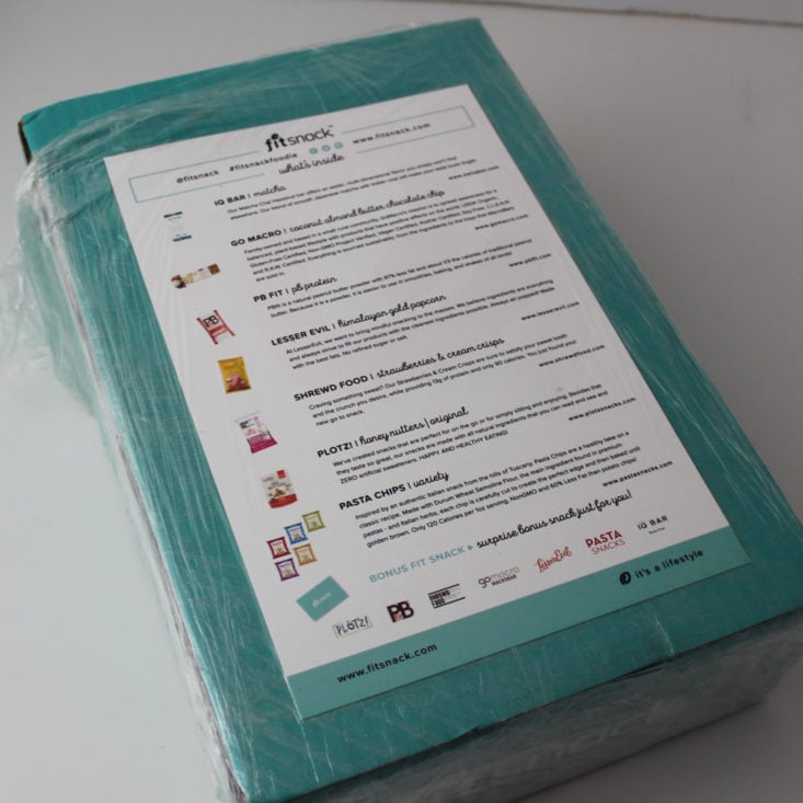 Fit Snack Box Review February 2019 - Information Booklet Front Top