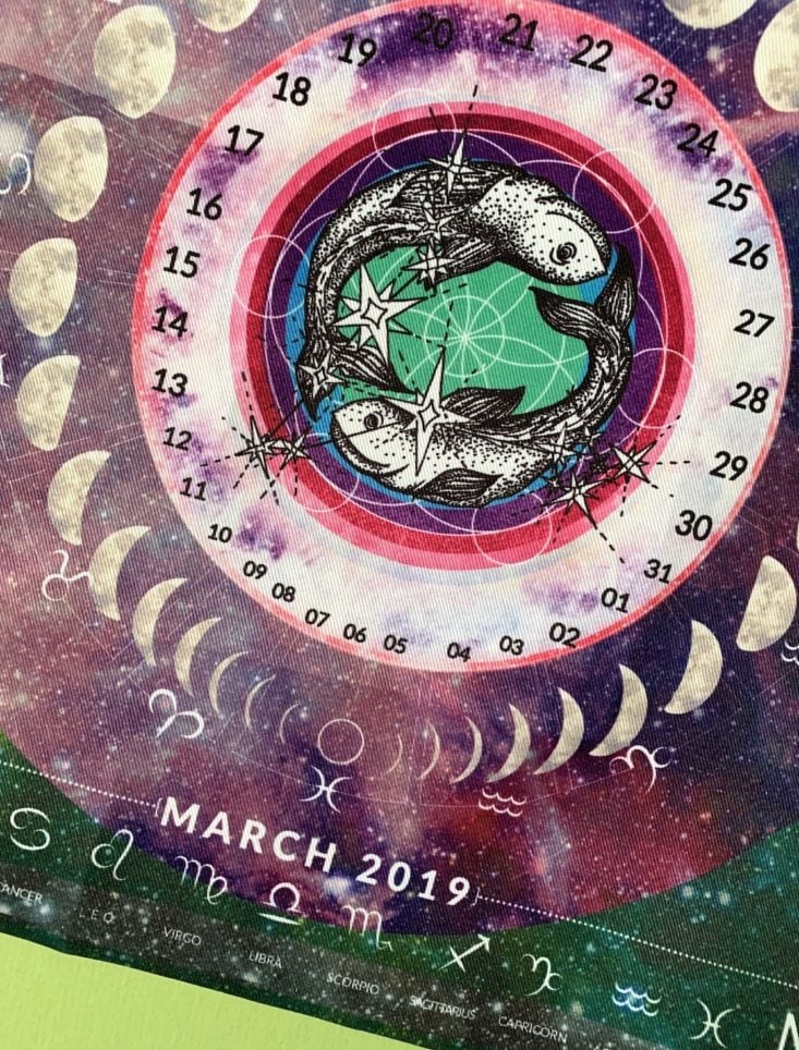 Gaia Moon Box March 2019 - Cosmic Collage Moon Calendar Closer