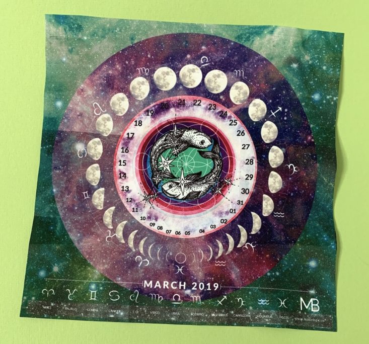 Gaia Moon Box March 2019 - Cosmic Collage Moon Calendar Top
