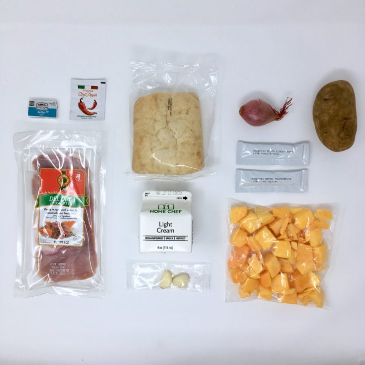 Home Chef Subscription Box Review March 2019 - Chowder Laydown Group Top