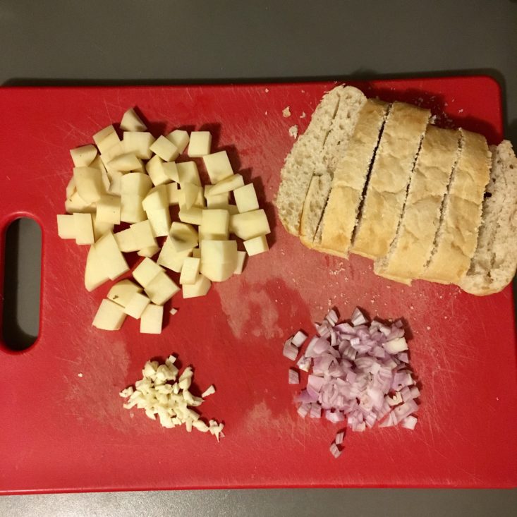 Home Chef Subscription Box Review March 2019 - Chowder Preparation Top