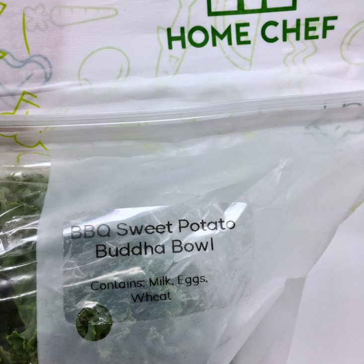 Home Chef Subscription Box Review March 2019 - Potato Bowl Bag Label Closer