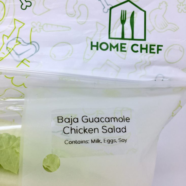 Home Chef Subscription Box Review March 2019 - Salad Bag Label Closer