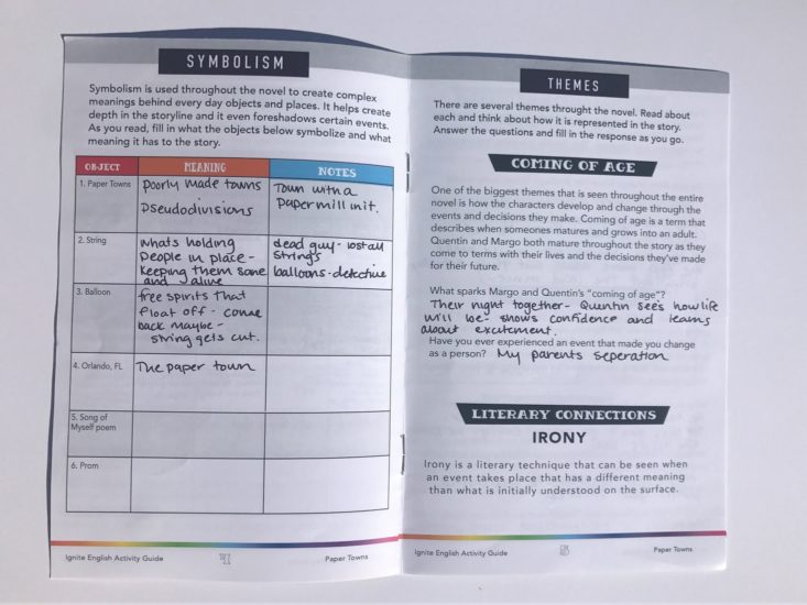 Ignite English Review March 2019 - Activity Guide Page 67 Top