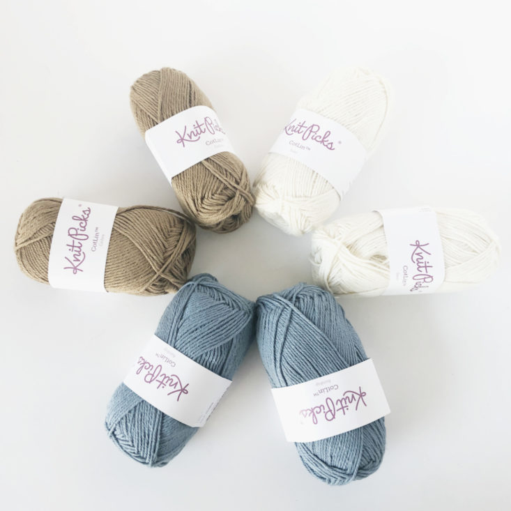 Knit Picks Yarn Subscription Box February 2019 Review - CotLin DK Yarn Top