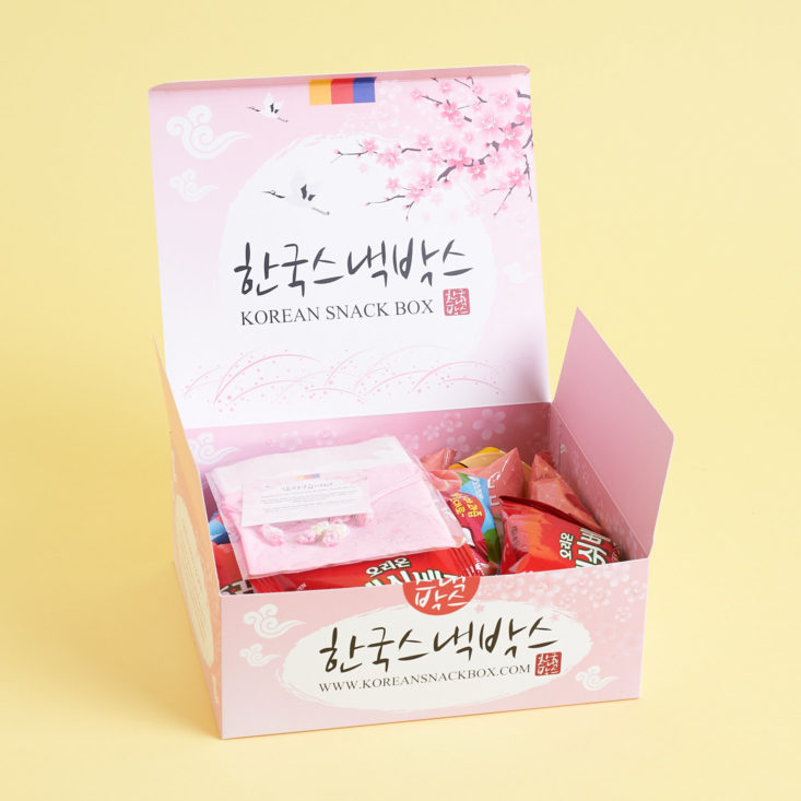 Korean Snack Box open