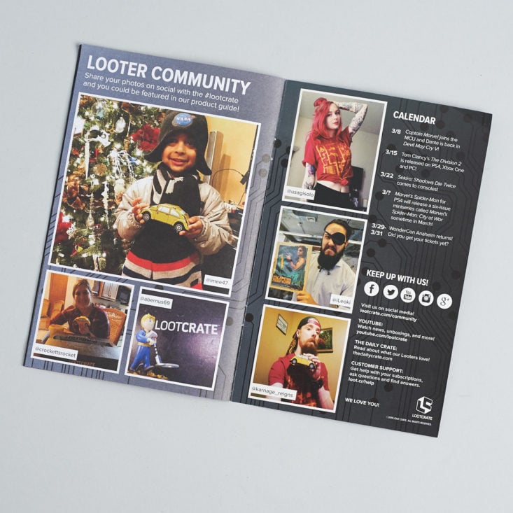 Loot Crate Transformation booklet customer featue