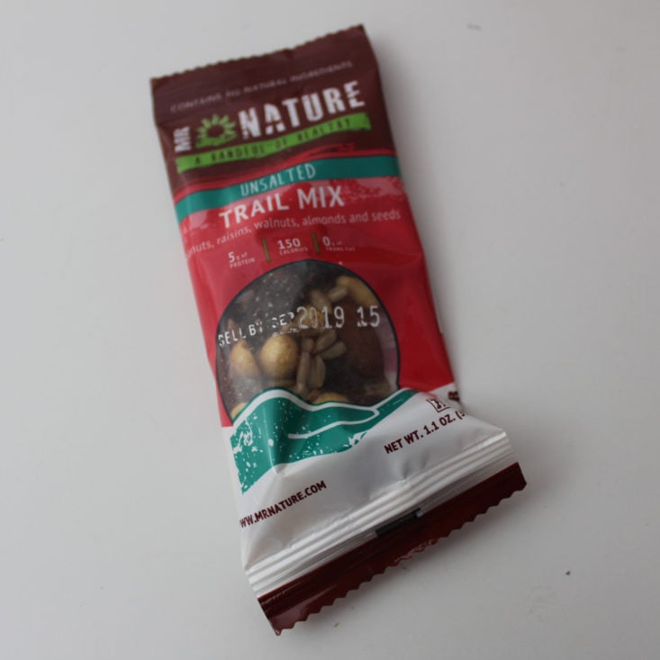 Love with Food March 2019 - Mr. Nature Unsalted Trail Mix Package Front