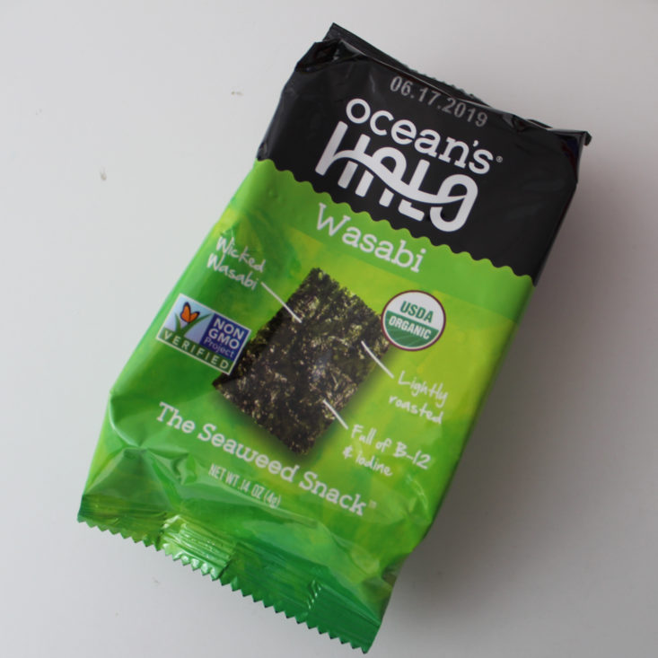 Love with Food March 2019 - Ocean’s Halo Wasabi Seaweed Snack Package Front