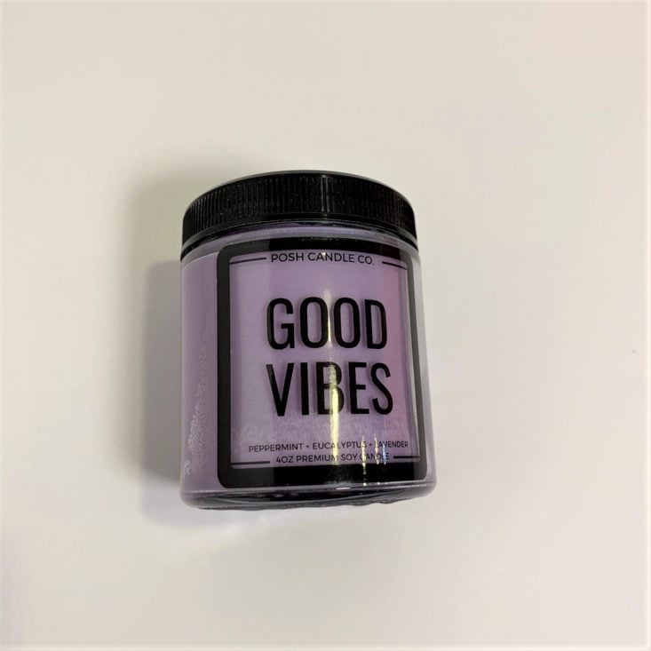 Loved + Blessed “Uplift” Review March 2019 - Posh Candle Co. Good Vibes Candle Top