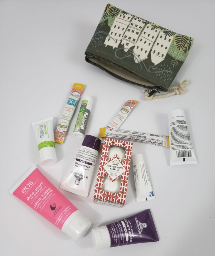 LuckyVitamin Deluxe Sample Edition Beauty Bag March 2019 - All Contents Top