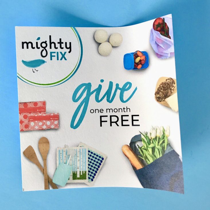 Mighty Fix Subscription March 2019 - Info Card For A Free Box