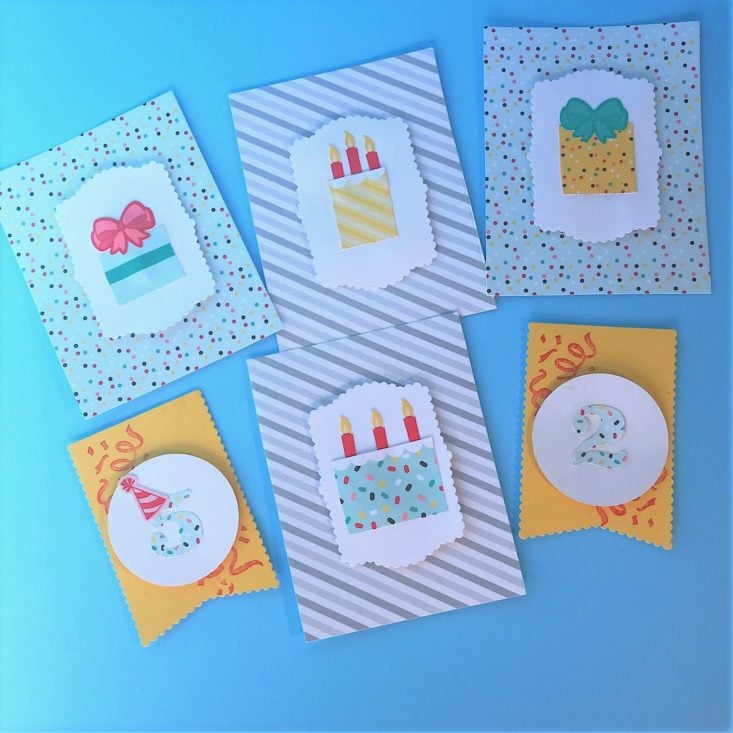 Paper Pumpkin Birthday Themed Review March 2019 - Cards For The Banner Top