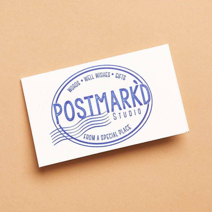 Postmarkd Studio March 2019 annes notecard