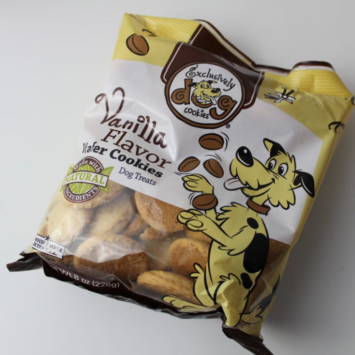 Rescue Box February 2019 - Exclusively Dog Vanilla Flavor Wafer Cookies Front