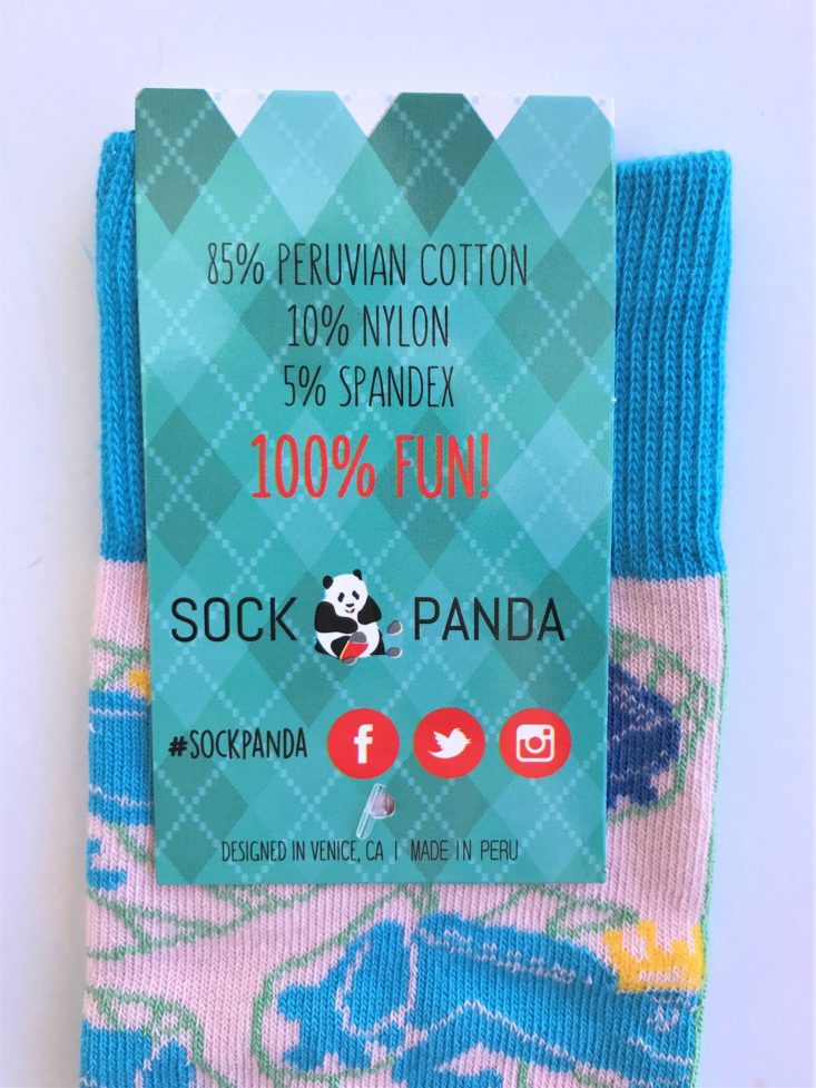 Sock Panda For Women March 2019 - Mini Frog Prince Socks Tag Back