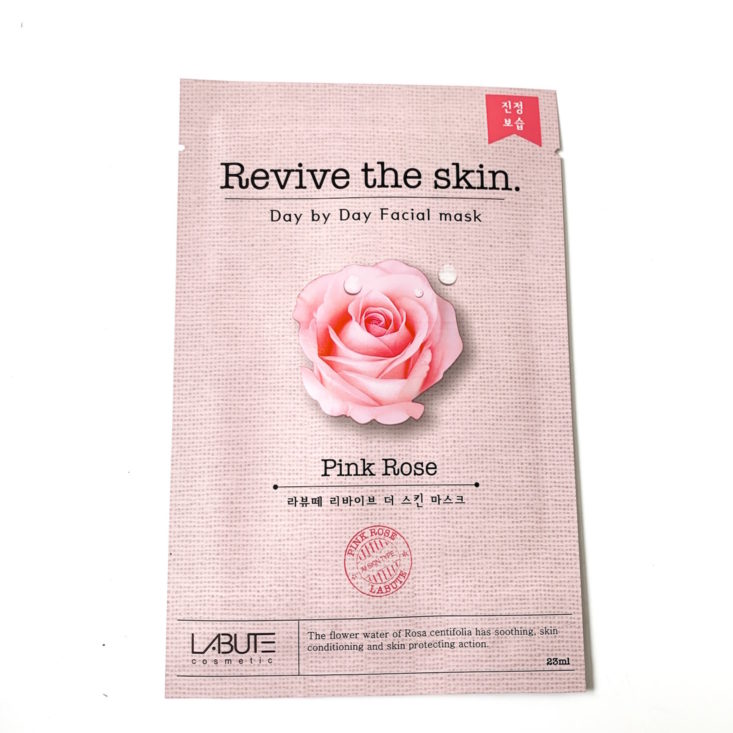 Sooni Mask Pouch Review March 2019 - Labute Revive the Skin Pink Rose Mask Top