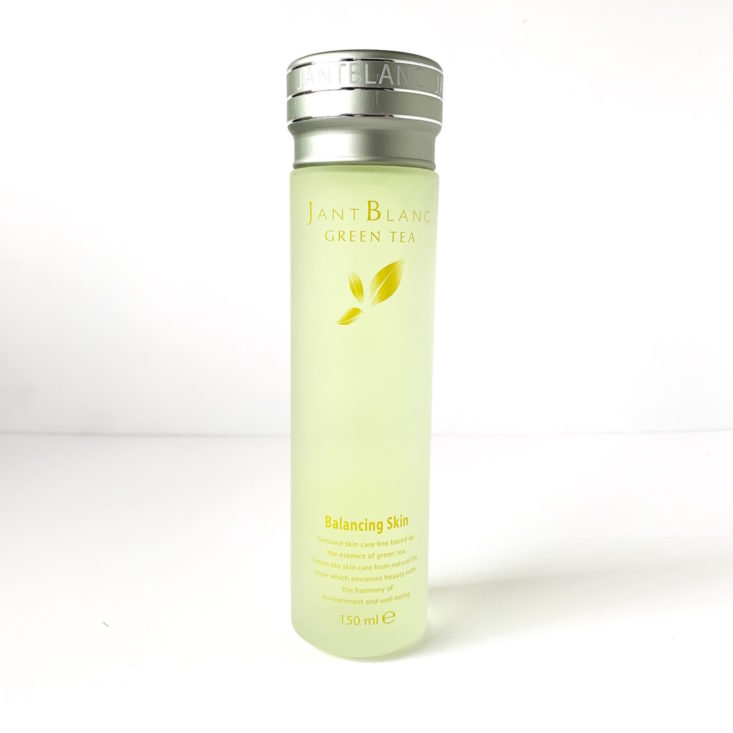 Sooni Pouch Review March 2019 - Jant Blanc Green Tea Balancing Toner Front