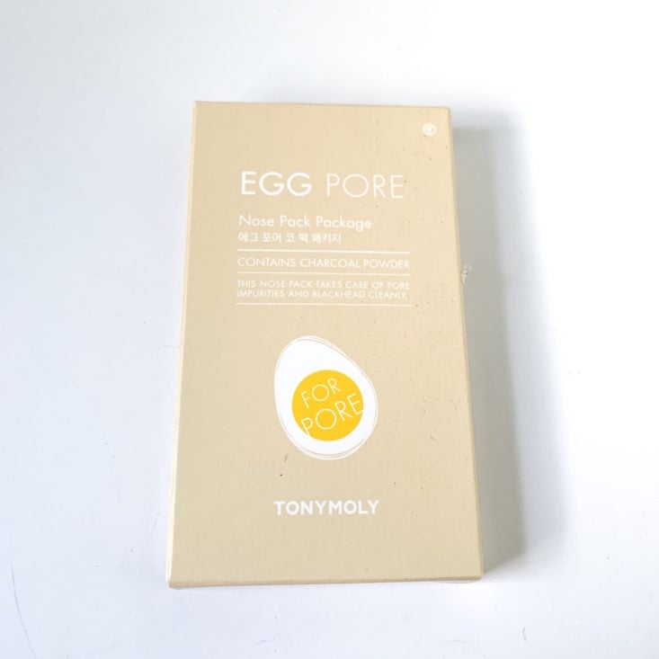 Tony Moly March 2019 - Egg Pore Nose Pack Box Front